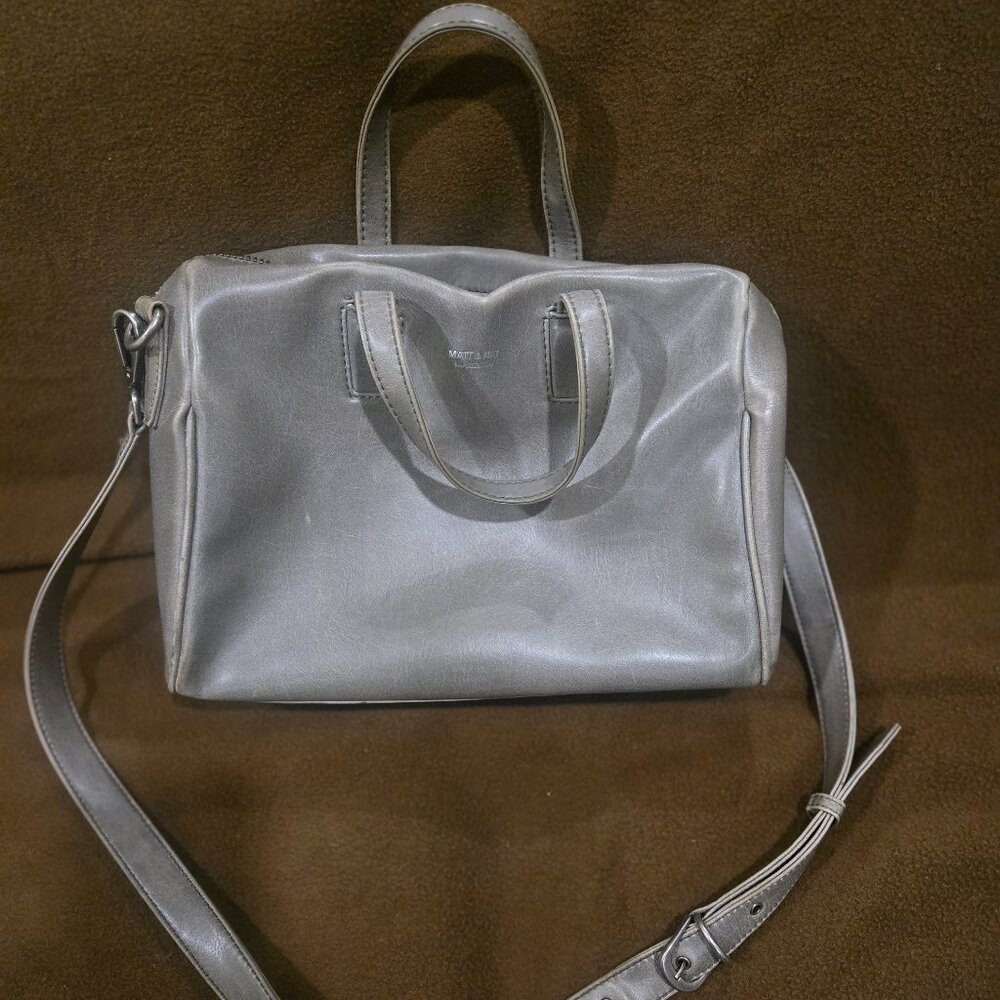 Matt & Nat Gray Vegan Bowling Bag